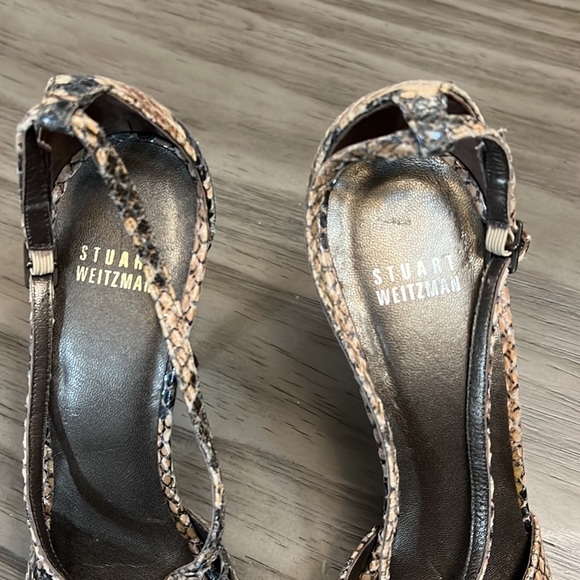 STAURT WEITZMAN PYTHON SLINGBACK HEELS 8 - Picture 3 of 16